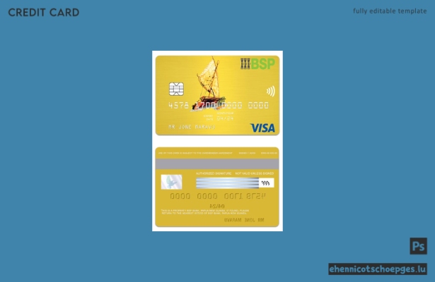 Beispielvorschau der Papua-Neuguinea BSP Bank Visa Goldkarte